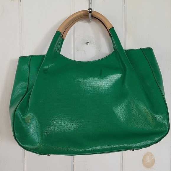 Kate Spade NY Emerald Green Shiny Top Handle Bag - Picture 3 of 13
